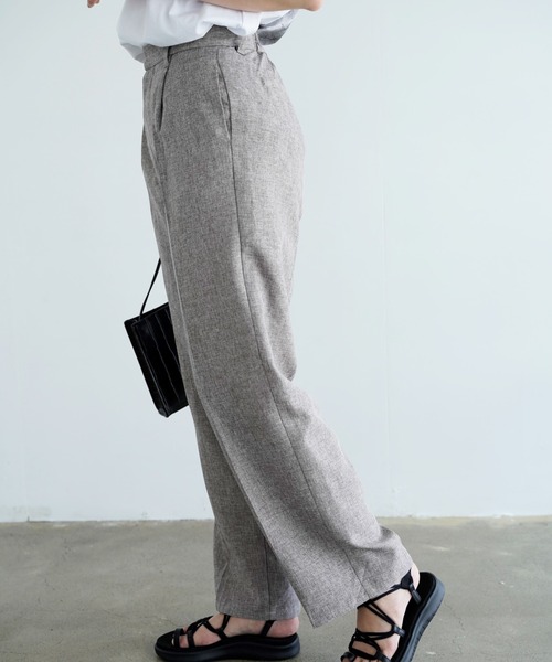Chiaro（キアロ）の「リネンライクトラウザーパンツ（その他パンツ・レディース・ブラウン/アイボリー・FREE）」の14枚目の写真