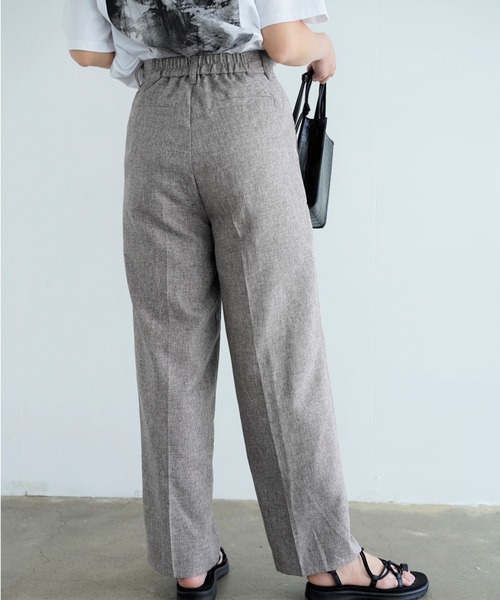 Chiaro（キアロ）の「リネンライクトラウザーパンツ（その他パンツ・レディース・ブラウン/アイボリー・FREE）」の15枚目の写真