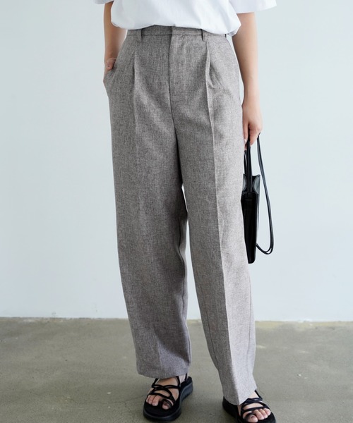 Chiaro（キアロ）の「リネンライクトラウザーパンツ（その他パンツ・レディース・ブラウン/アイボリー・FREE）」の6枚目の写真