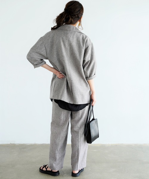 Chiaro（キアロ）の「リネンライクトラウザーパンツ（その他パンツ・レディース・ブラウン/アイボリー・FREE）」の13枚目の写真