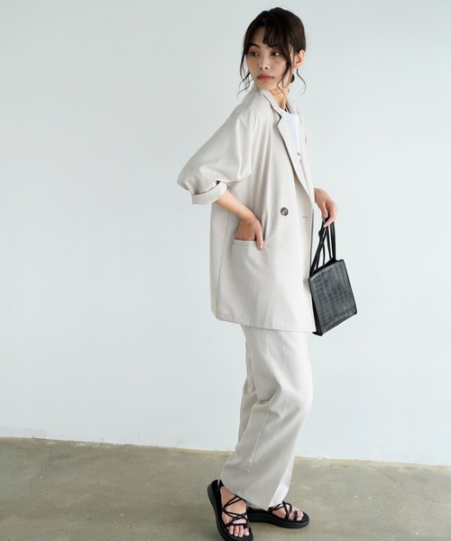 Chiaro（キアロ）の「リネンライクトラウザーパンツ（その他パンツ・レディース・ブラウン/アイボリー・FREE）」の21枚目の写真