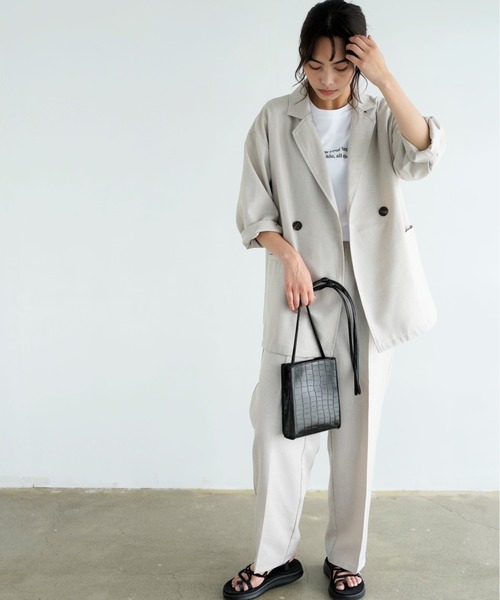 Chiaro（キアロ）の「リネンライクトラウザーパンツ（その他パンツ・レディース・ブラウン/アイボリー・FREE）」の22枚目の写真