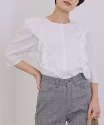MADEMOISELLE ROPE' | 【洗える】ラッフルコットンブラウス(シャツ/ブラウス)