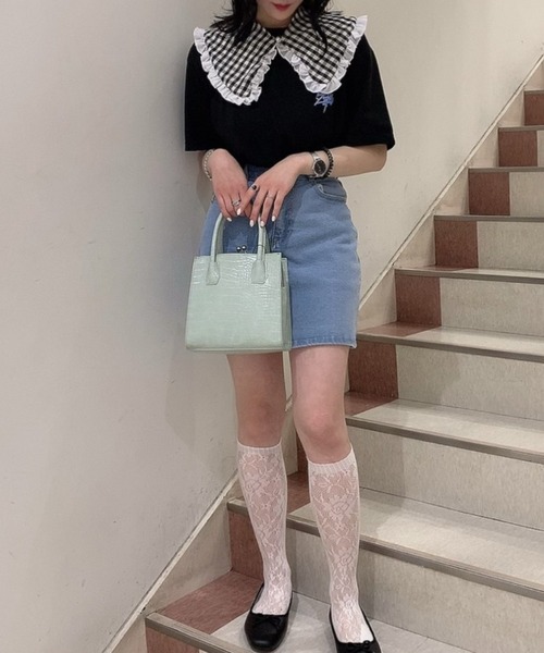 WEGO（ウィゴー）の「WEGO/ギンガムチェック付け襟（付け襟・レディース・その他1・FREE）」の5枚目の写真