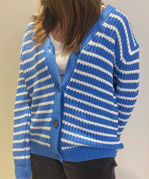 styles(スタイルス)の「KULE 748-85801 KNIT(ニット/セーター・レディース・ブルー・SMALL)」の1枚目の写真