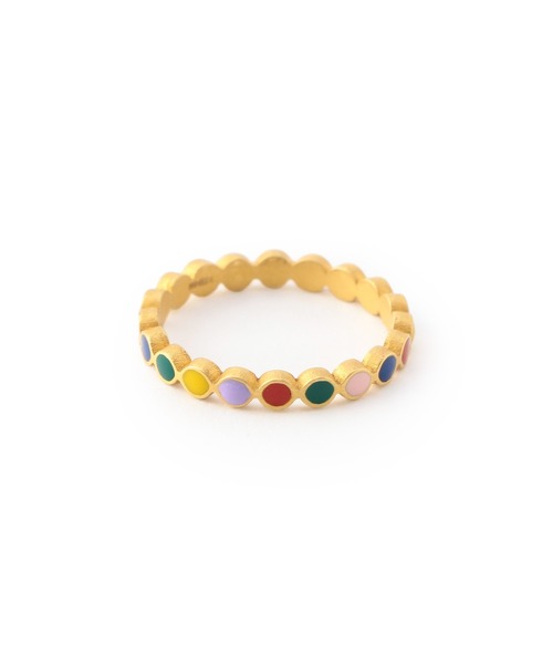 ESTNATION（エストネーション）の「MARIE-HELENE DE TAILLAC / 20Kマルチカラーエナメルリング＜9号＞（リング・レディース・ゴールド・9）」の2枚目の写真
