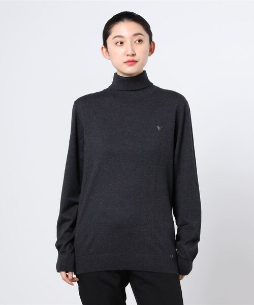 Guess（ゲス）の「Auberon High Collar Sweater（ニット/セーター・レディース・ネイビー/グレー・SMALL/MEDIUM/X-LARGE/LARGE）」の2枚目の写真