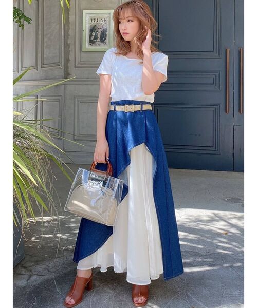 RESEXXY（リゼクシー）の「メタルバックル異素材ベルト（ベルト・レディース・ブラック/ブラウン/アイボリー・FREE）」の7枚目の写真