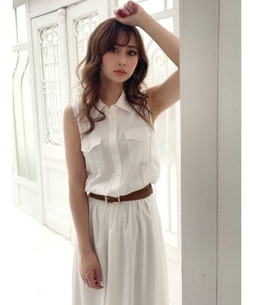 RESEXXY（リゼクシー）の「メタルバックル異素材ベルト（ベルト・レディース・ブラック/ブラウン/アイボリー・FREE）」の9枚目の写真