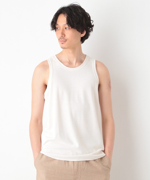 GLOBAL WORK（グローバルワーク）の「ワッフルロングタンクトップ/942524（タンクトップ・メンズ・ライトグリーン/スカイブルー/ブラック/ホワイト系その他2・MEDIUM/SMALL/LARGE/X-LARGE）」の7枚目の写真