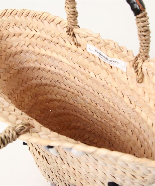 Fatima morocco(ファティマモロッコ)の「【Fatima Morocco】ドットバケツバスケット(かごバッグ・レディース・ブラック/マルチ・FREE)」の6枚目の写真