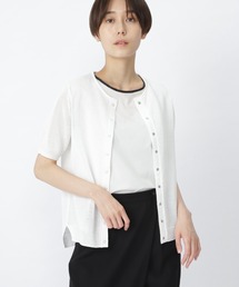 ◆ミドルゲージギマ半袖カーディガン