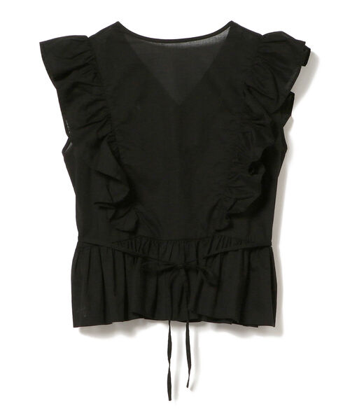 Ray BEAMS（レイビームス）の「Ray BEAMS / フリル ペプラム Vネック ノースリーブブラウス（シャツ/ブラウス・レディース・ホワイト/ブラック/クリーム・1/0）」の18枚目の写真