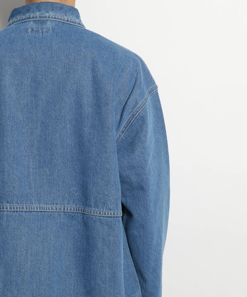 niko and ... 2022AW デニムワークジャケットノーカラーブルゾン niko and（ニコアンド）の「[niko and JEANS 2022AW