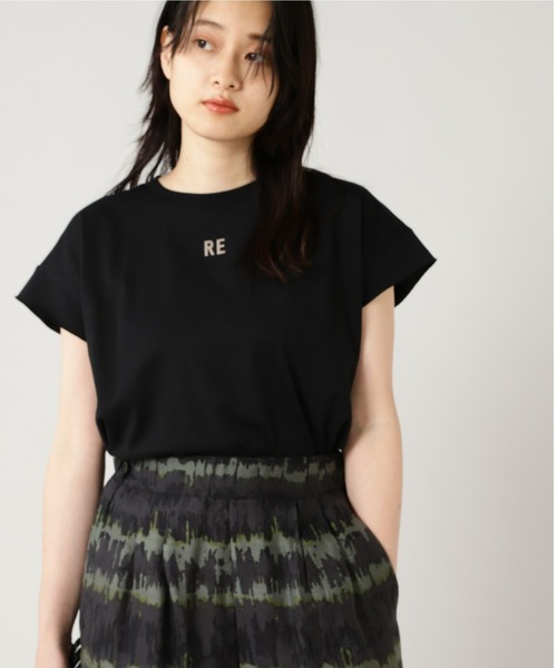 SUPP.（サップ）の「(SUPP.)ロゴTシャツ（Tシャツ/カットソー・レディース・ベージュ/ブラック・FREE）」の2枚目の写真