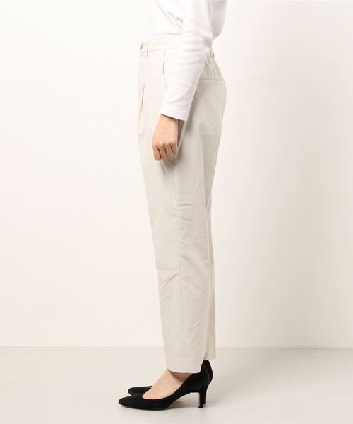 JOURNAL STANDARD（ジャーナルスタンダード）の「フロントタック ストレートアンクルパンツ（その他パンツ・レディース・パープル/ホワイト×ホワイト/ブラック・38/36）」の6枚目の写真