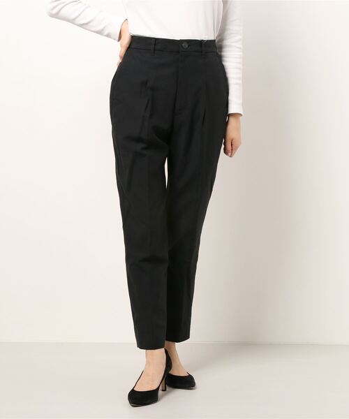 JOURNAL STANDARD（ジャーナルスタンダード）の「フロントタック ストレートアンクルパンツ（その他パンツ・レディース・パープル/ホワイト×ホワイト/ブラック・38/36）」の13枚目の写真