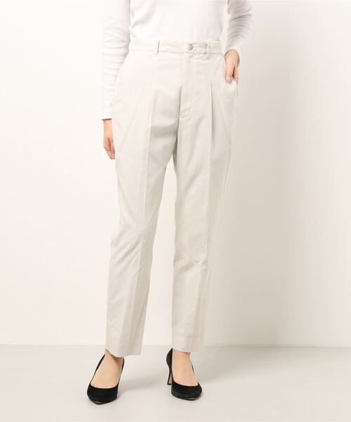 JOURNAL STANDARD（ジャーナルスタンダード）の「フロントタック ストレートアンクルパンツ（その他パンツ・レディース・パープル/ホワイト×ホワイト/ブラック・38/36）」の16枚目の写真
