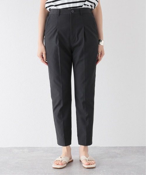 JOURNAL STANDARD（ジャーナルスタンダード）の「フロントタック ストレートアンクルパンツ（その他パンツ・レディース・パープル/ホワイト×ホワイト/ブラック・38/36）」の4枚目の写真