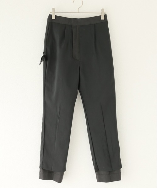 JOURNAL STANDARD（ジャーナルスタンダード）の「フロントタック ストレートアンクルパンツ（その他パンツ・レディース・パープル/ホワイト×ホワイト/ブラック・38/36）」の12枚目の写真