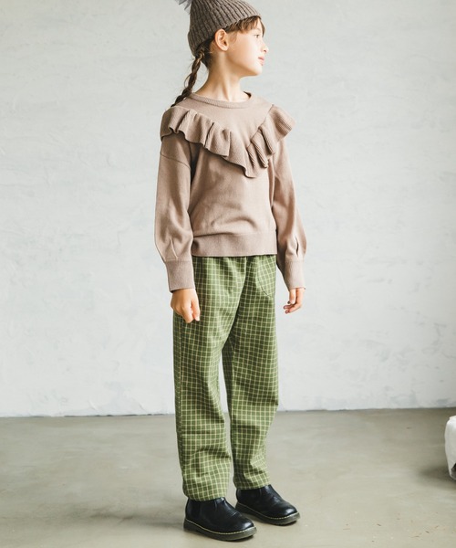 pairmanon（ペアマノン）の「【ママとおそろい】フリル長袖ニットプルオーバー（ニット/セーター・キッズ・ピンク/ブルー系その他3/ブラック/ミント/モカ/ベージュ/アイボリー・140/150/120/100/130/90/110）」の16枚目の写真