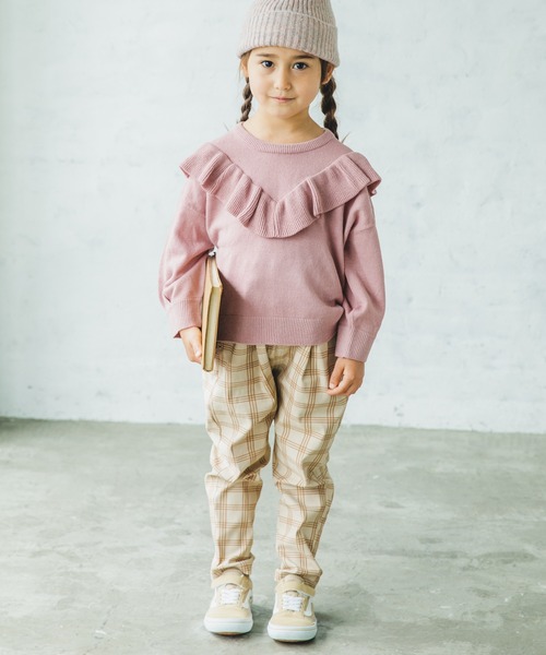 pairmanon（ペアマノン）の「【ママとおそろい】フリル長袖ニットプルオーバー（ニット/セーター・キッズ・ピンク/ブルー系その他3/ブラック/ミント/モカ/ベージュ/アイボリー・140/150/120/100/130/90/110）」の17枚目の写真