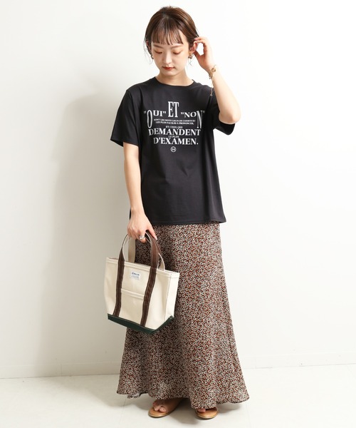 SLOBE IENA（スローブイエナ）の「Oui et nonグラフィックTEE【手洗い可能】◆（Tシャツ/カットソー・レディース・ホワイト/グレー・FREE）」の17枚目の写真