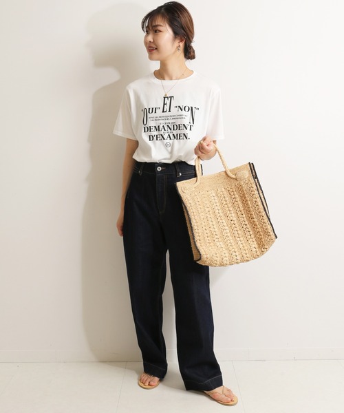 SLOBE IENA（スローブイエナ）の「Oui et nonグラフィックTEE【手洗い可能】◆（Tシャツ/カットソー・レディース・ホワイト/グレー・FREE）」の8枚目の写真
