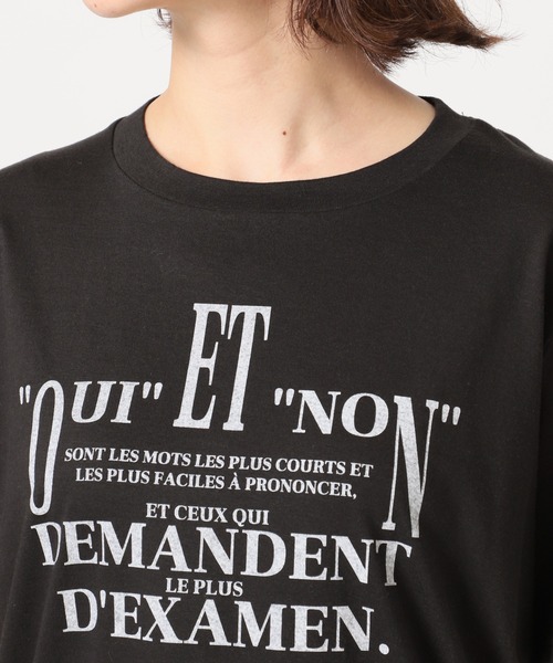 SLOBE IENA（スローブイエナ）の「Oui et nonグラフィックTEE【手洗い可能】◆（Tシャツ/カットソー・レディース・ホワイト/グレー・FREE）」の21枚目の写真