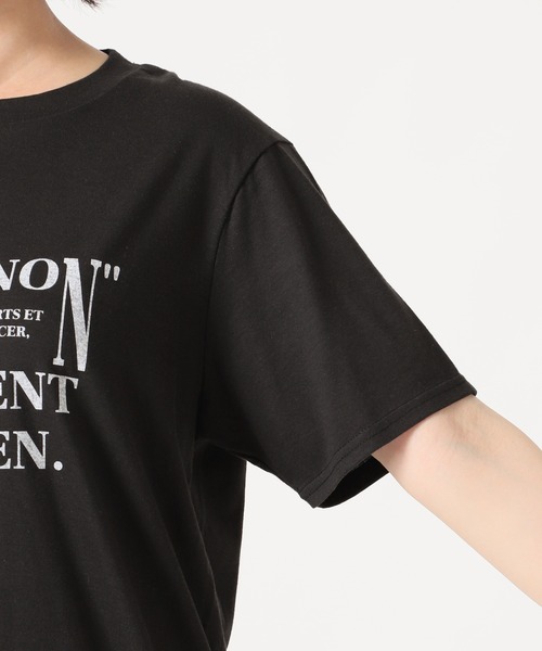 SLOBE IENA（スローブイエナ）の「Oui et nonグラフィックTEE【手洗い可能】◆（Tシャツ/カットソー・レディース・ホワイト/グレー・FREE）」の12枚目の写真