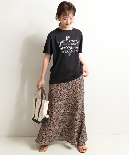 SLOBE IENA（スローブイエナ）の「Oui et nonグラフィックTEE【手洗い可能】◆（Tシャツ/カットソー・レディース・ホワイト/グレー・FREE）」の19枚目の写真