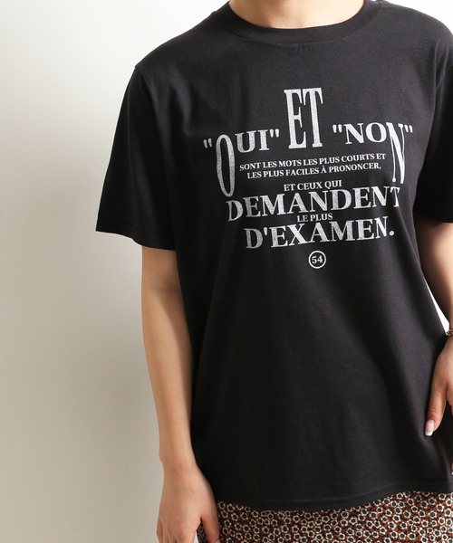 SLOBE IENA（スローブイエナ）の「Oui et nonグラフィックTEE【手洗い可能】◆（Tシャツ/カットソー・レディース・ホワイト/グレー・FREE）」の16枚目の写真