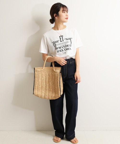 SLOBE IENA（スローブイエナ）の「Oui et nonグラフィックTEE【手洗い可能】◆（Tシャツ/カットソー・レディース・ホワイト/グレー・FREE）」の20枚目の写真