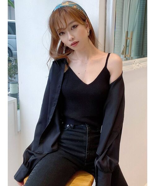 RESEXXY（リゼクシー）の「シアー袖切替シャツ（シャツ/ブラウス・レディース・ホワイト/ブラック/モカ・FREE）」の15枚目の写真