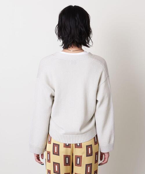 ユナイテッドアローズ　UWSC ケーブル Vネック カーディガン　ニット　シャツ UNITED ARROWS（ユナイテッドアローズ）の「＜UNITED ARROWS＞W