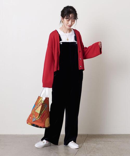 UNITED ARROWS（ユナイテッドアローズ）の「UWSC Vネック ワイド カーディガン †（カーディガン/ボレロ・レディース・ライトグレー/レッド/ブラック・FREE）」の20枚目の写真