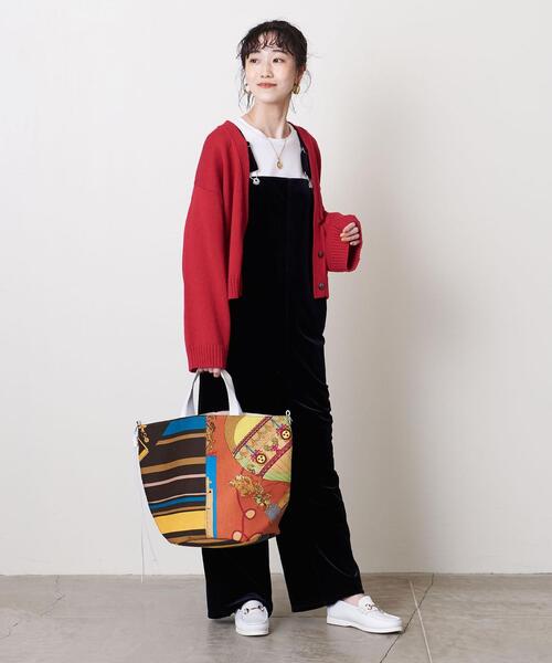 UNITED ARROWS（ユナイテッドアローズ）の「UWSC Vネック ワイド カーディガン †（カーディガン/ボレロ・レディース・ライトグレー/レッド/ブラック・FREE）」の21枚目の写真