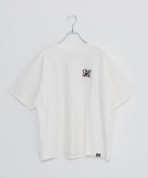 USAコットン ヘビーウェイトCAMPモチーフワンポイント刺繍Tシャツ