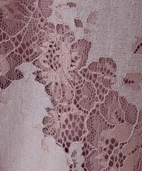 libelle more(リベル モア)の「花柄レース刺繍 ウエストフリルストレートパンツ(その他パンツ・レディース・ラベンダー/ベージュ/ブラック・M)」の18枚目の写真