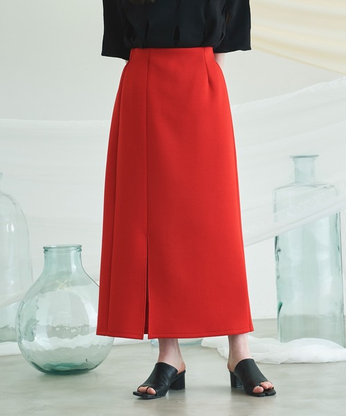 VACANCY（ヴァカンシー）の「ペンシルダンボールニットスカート（スカート・レディース・ブラック/レッド/ブルー/グリーン・FREE）」の4枚目の写真