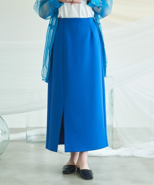 VACANCY（ヴァカンシー）の「ペンシルダンボールニットスカート（スカート・レディース・ブラック/レッド/ブルー/グリーン・FREE）」の2枚目の写真