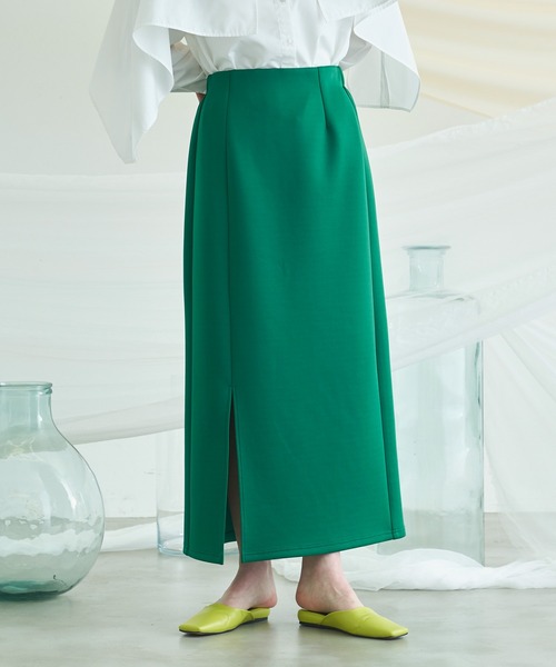 VACANCY（ヴァカンシー）の「ペンシルダンボールニットスカート（スカート・レディース・ブラック/レッド/ブルー/グリーン・FREE）」の3枚目の写真