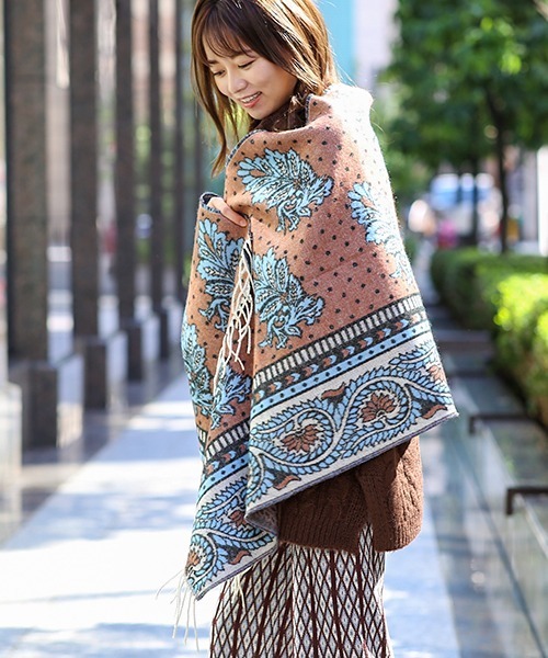 チチカカ（チチカカ）の「アフリカンストール（ストール/ショール・レディース・ブラック/ブラウン/ブルー・FREE）」の6枚目の写真