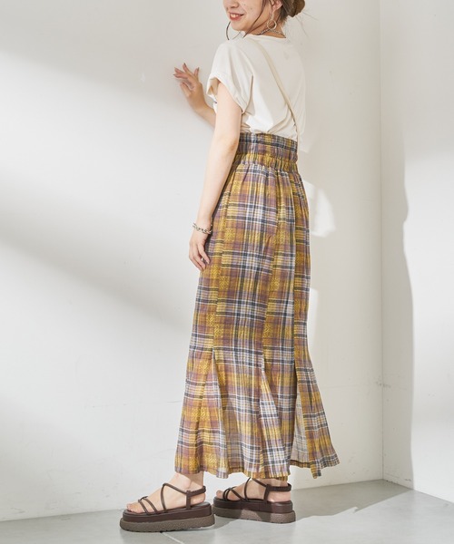 Chico（チコ）の「チェックマーメイドタイトスカート（スカート・レディース・ブルー/ブラック/ブラウン・FREE）」の13枚目の写真