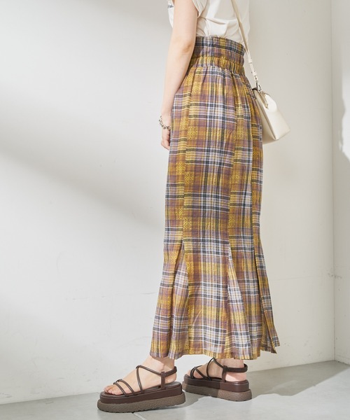 Chico（チコ）の「チェックマーメイドタイトスカート（スカート・レディース・ブルー/ブラック/ブラウン・FREE）」の16枚目の写真