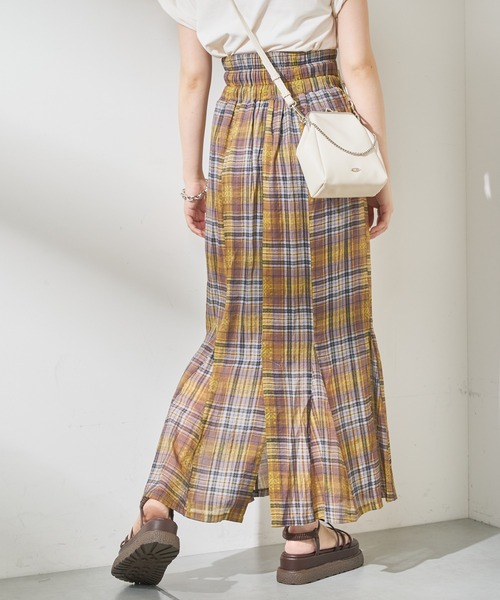 Chico（チコ）の「チェックマーメイドタイトスカート（スカート・レディース・ブルー/ブラック/ブラウン・FREE）」の17枚目の写真