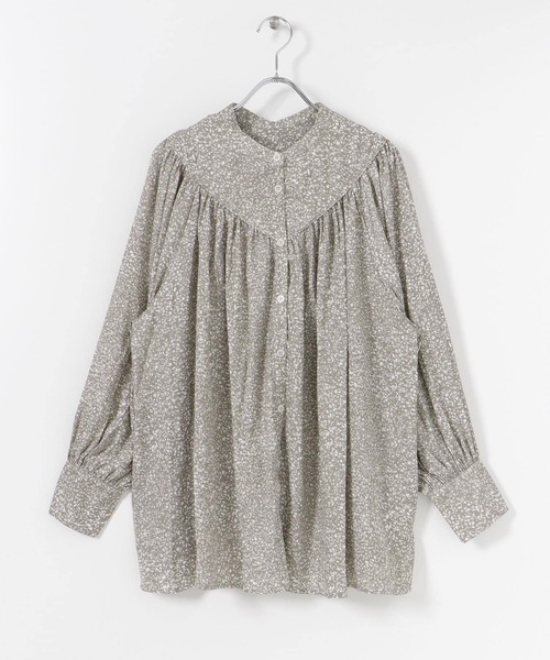 SENSE OF PLACE by URBAN RESEARCH（センスオブプレイスバイアーバンリサーチ）の「ストーンプリント2WAYギャザーブラウス（シャツ/ブラウス・レディース・ブラック系その他/ベージュ系その他・ONE）」の6枚目の写真