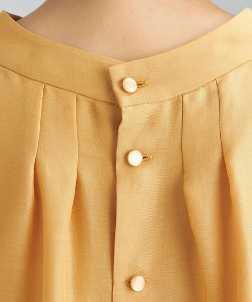 green label relaxing（グリーンレーベルリラクシング）の「ハイネック ギャザー ブラウス（シャツ/ブラウス・レディース・ダークブラウン/その他1/マスタード/ホワイト・FREE）」の12枚目の写真