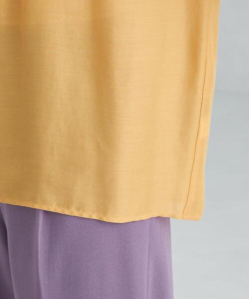 green label relaxing（グリーンレーベルリラクシング）の「ハイネック ギャザー ブラウス（シャツ/ブラウス・レディース・ダークブラウン/その他1/マスタード/ホワイト・FREE）」の17枚目の写真