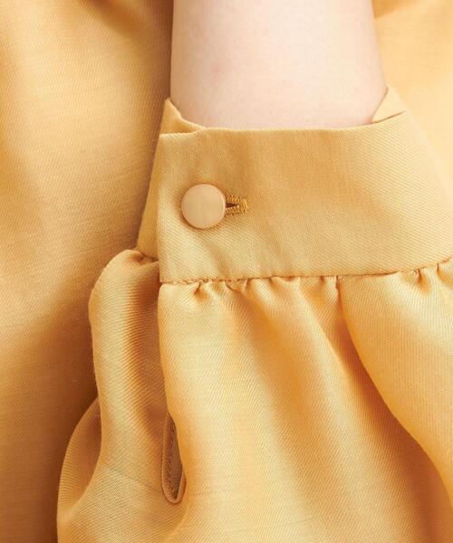 green label relaxing（グリーンレーベルリラクシング）の「ハイネック ギャザー ブラウス（シャツ/ブラウス・レディース・ダークブラウン/その他1/マスタード/ホワイト・FREE）」の10枚目の写真